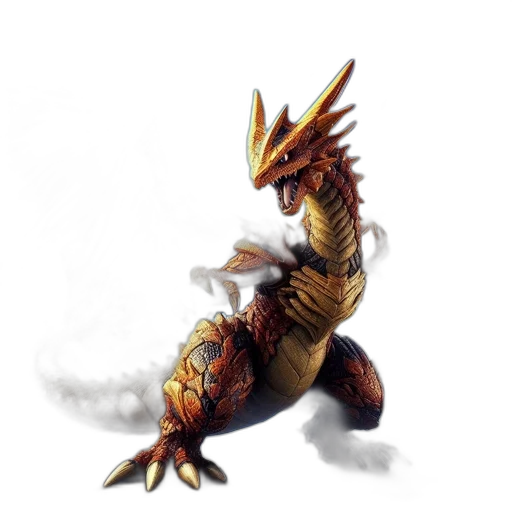 dragon, staff, creature, animal transparent PNG cut-out
