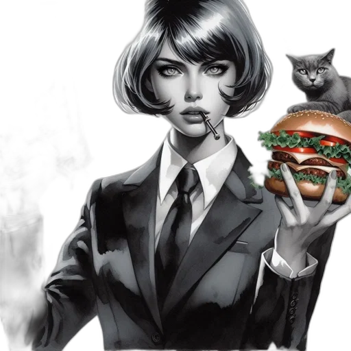 food, comic book art, concept art, cyberpunk transparent PNG cut-out