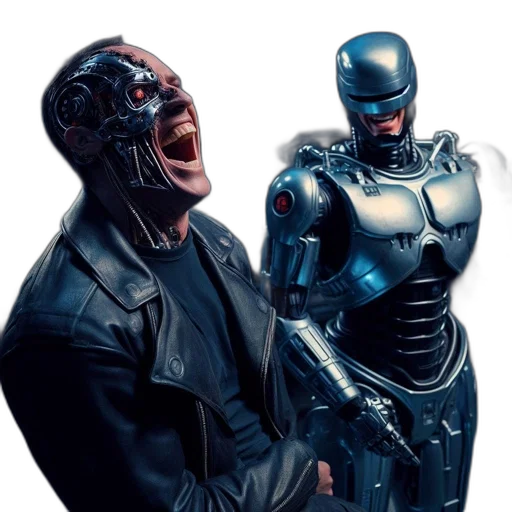 robot, concept art, comic book art, cyberpunk transparent PNG cut-out