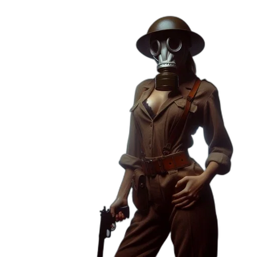 mask, robot, staff, weapon transparent PNG cut-out