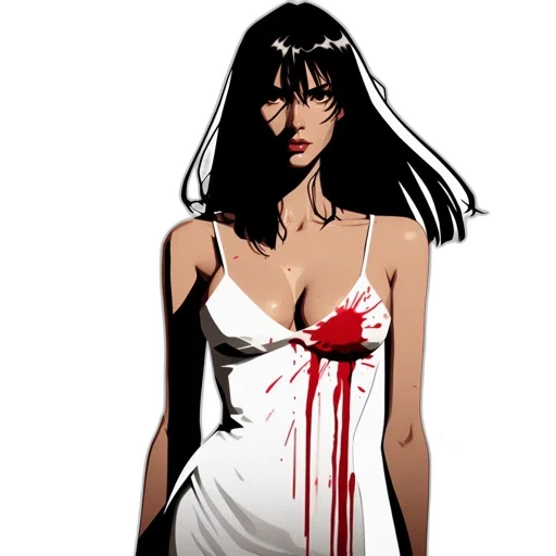 dress, comic book art, concept art, pixel art transparent PNG cut-out
