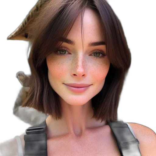 face, hat, robot, staff transparent PNG cut-out