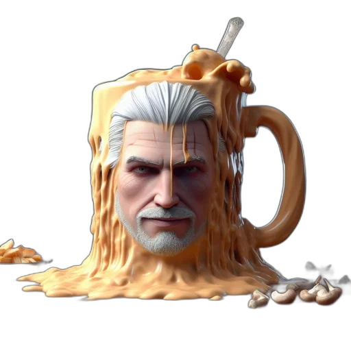 food, face, 3d render, concept art transparent PNG cut-out
