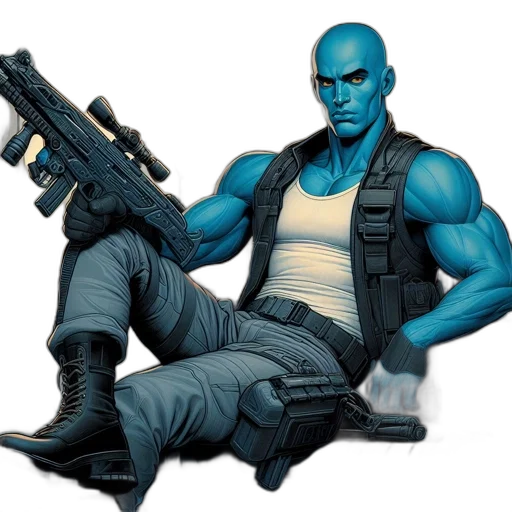 weapon, concept art, comic book art, cyberpunk transparent PNG cut-out