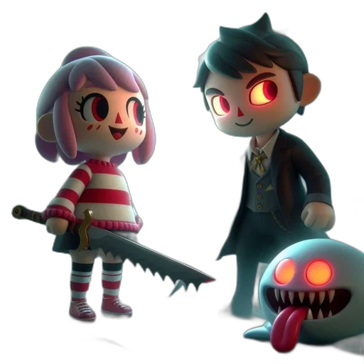 staff, concept art, 3d render, pixel art transparent PNG cut-out