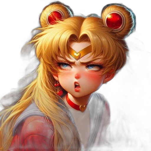 face, anime, oil painting, concept art transparent PNG cut-out