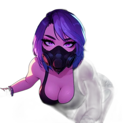 mask, face, dress, cyberpunk transparent PNG cut-out