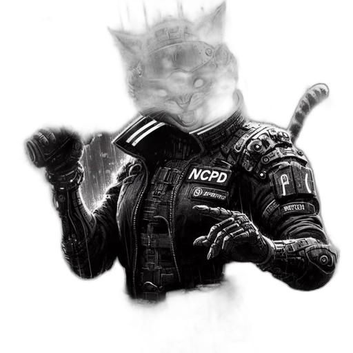jacket, animal, mask, staff transparent PNG cut-out