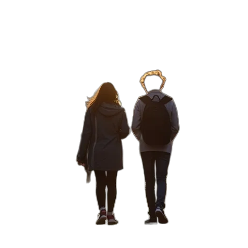 jacket, mask, staff, hair transparent PNG cut-out