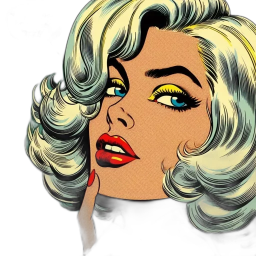 face, comic book art, cartoon, photorealistic transparent PNG cut-out