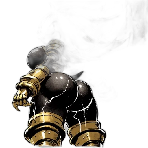 robot, weapon, staff, mask transparent PNG cut-out
