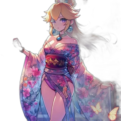 dress, staff, crown, flower transparent PNG cut-out