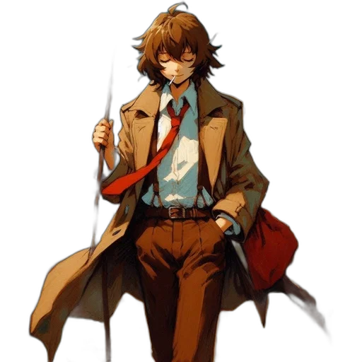 staff, jacket, umbrella, weapon transparent PNG cut-out