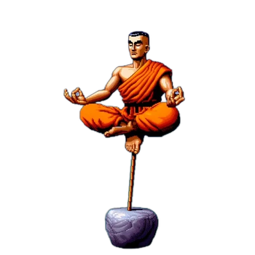 staff, pixel art, concept art, 3d render transparent PNG cut-out