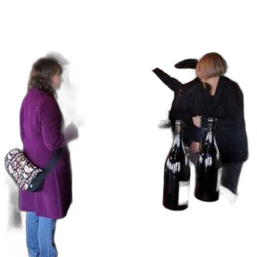 bottle, jacket, umbrella, weapon transparent PNG cut-out