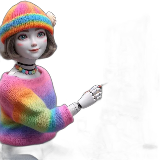 robot, hat, dress, jacket transparent PNG cut-out