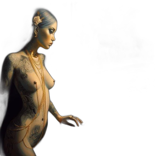 dress, jewelry, robot, concept art transparent PNG cut-out