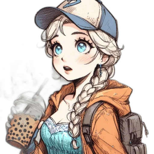 staff, hat, food, anime transparent PNG cut-out