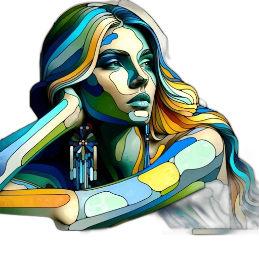 face, jewelry, mask, concept art transparent PNG cut-out
