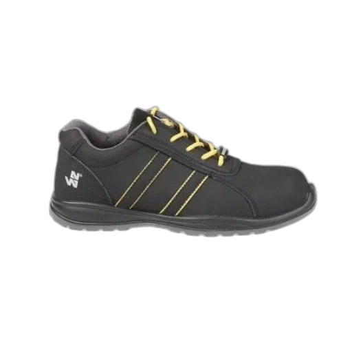 shoes, black, yellow, athletic transparent PNG cut-out
