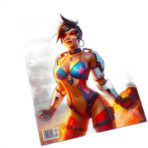 comic book art, concept art, fantasy art, cyberpunk transparent PNG cut-out