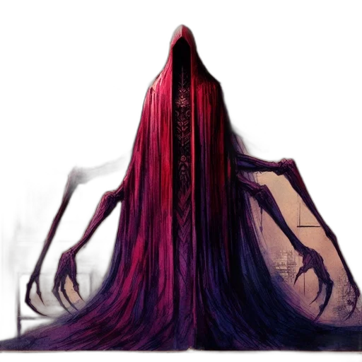 hair, mask, dress, creature transparent PNG cut-out