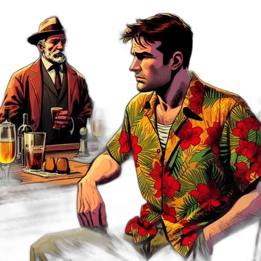 jacket, comic book art, concept art, cartoon transparent PNG cut-out