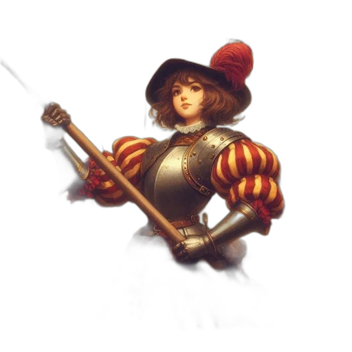 staff, sword, weapon, hat transparent PNG cut-out