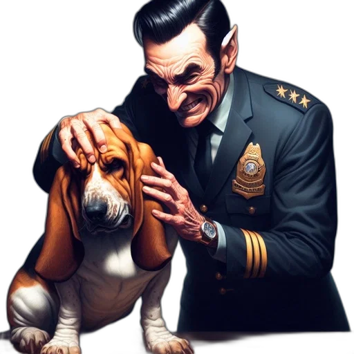 staff, animal, face, jacket transparent PNG cut-out
