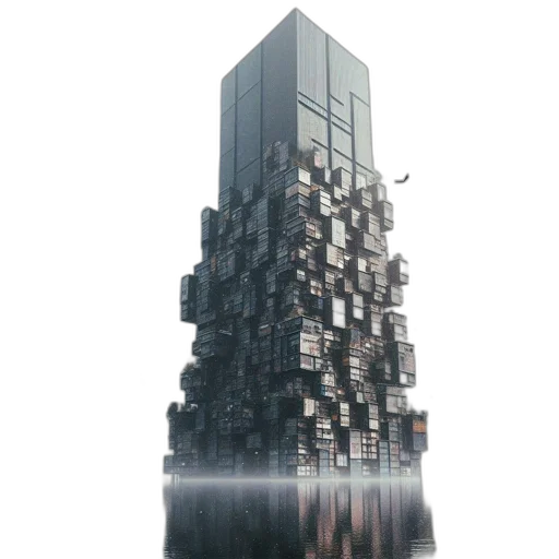building, furniture, robot, 3d render transparent PNG cut-out