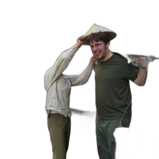 hat, staff, weapon, jacket transparent PNG cut-out