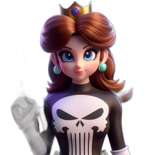 crown, robot, 3d render, concept art transparent PNG cut-out