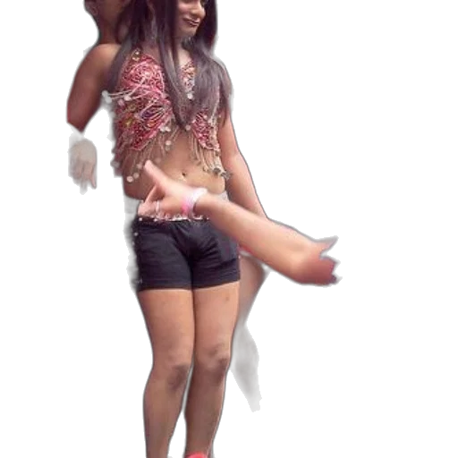 3d render, concept art, woman, pink transparent PNG cut-out