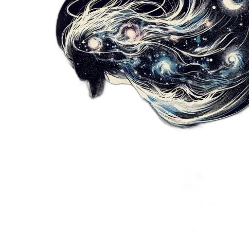 hair, mask, face, creature transparent PNG cut-out