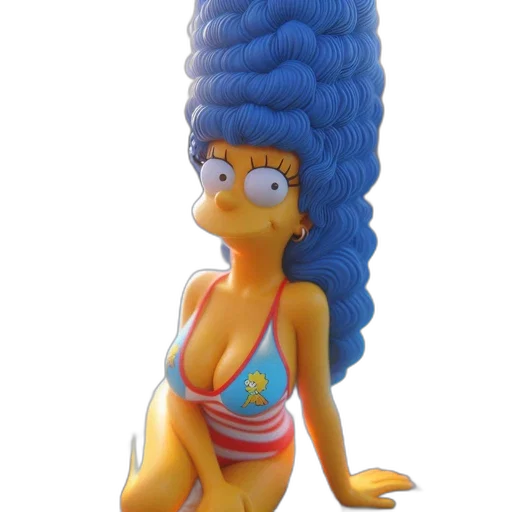 hair, creature, vaporwave, 3d render transparent PNG cut-out