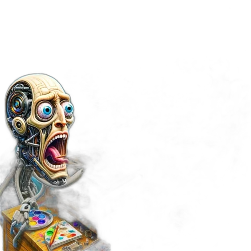 robot, mask, creature, face transparent PNG cut-out