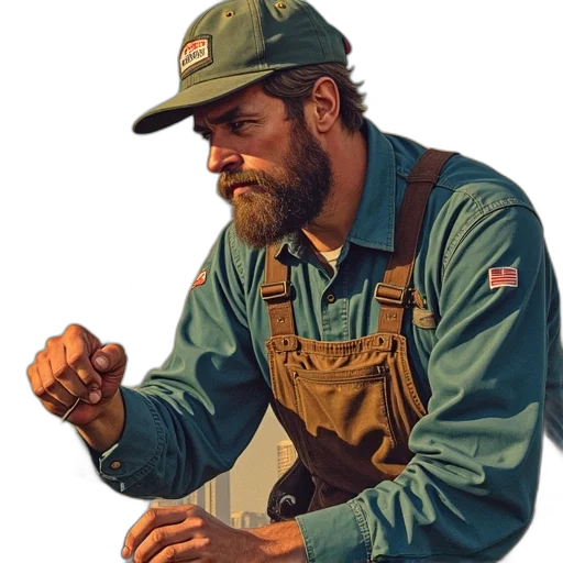 staff, weapon, jacket, hat transparent PNG cut-out