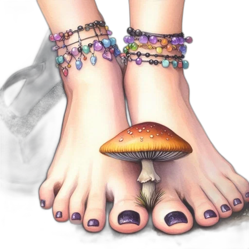shoes, jewelry, photorealistic, watercolor transparent PNG cut-out