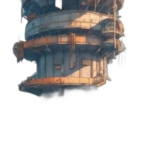 building, robot, weapon, crown transparent PNG cut-out