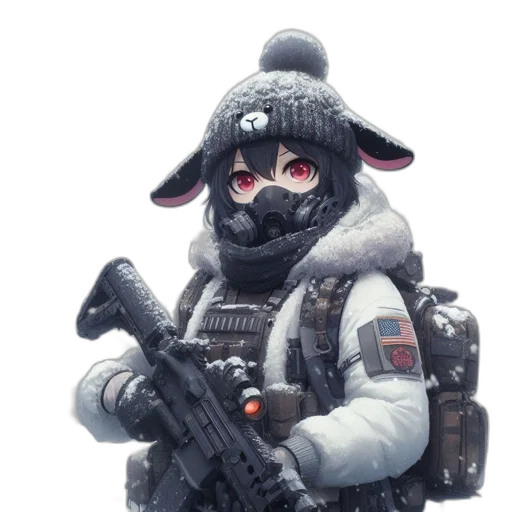 weapon, mask, animal, jacket transparent PNG cut-out