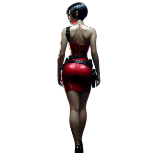dress, robot, staff, concept art transparent PNG cut-out