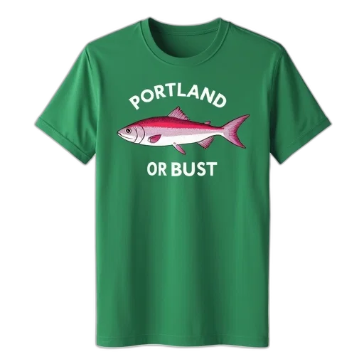 green, t-shirt, graphic, fish transparent PNG cut-out