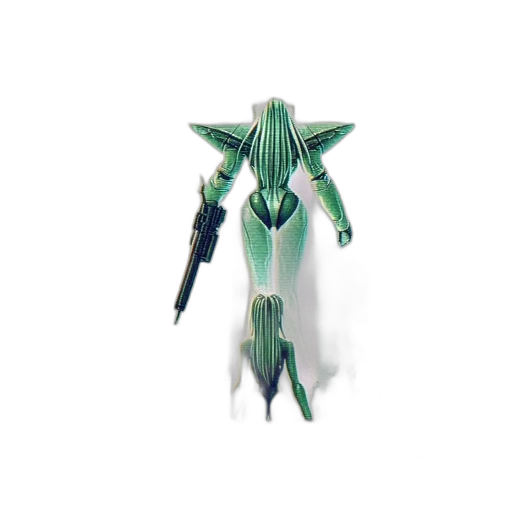 weapon, robot, dragon, staff transparent PNG cut-out