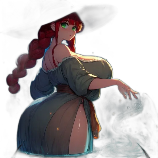 dress, staff, crown, hat transparent PNG cut-out