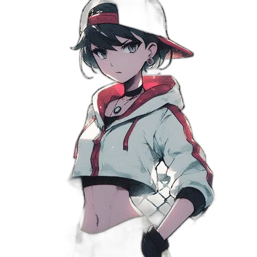 hat, jacket, staff, weapon transparent PNG cut-out