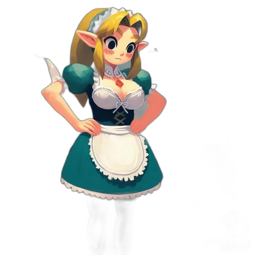dress, staff, weapon, crown transparent PNG cut-out