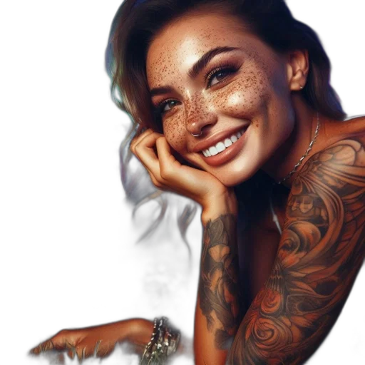 jewelry, face, photorealistic, cartoon transparent PNG cut-out