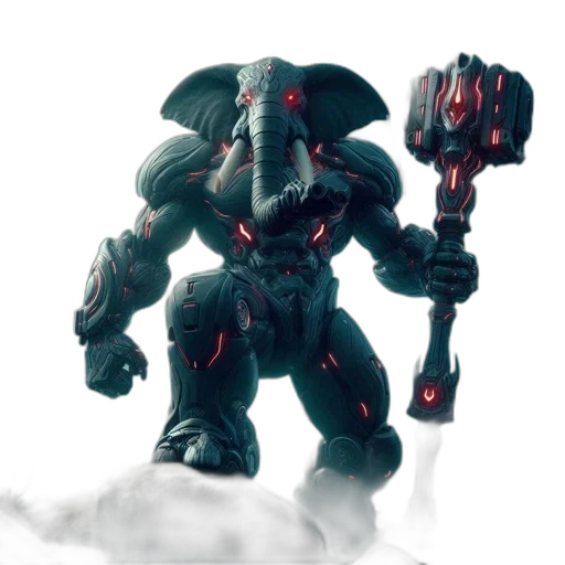 creature, robot, staff, weapon transparent PNG cut-out