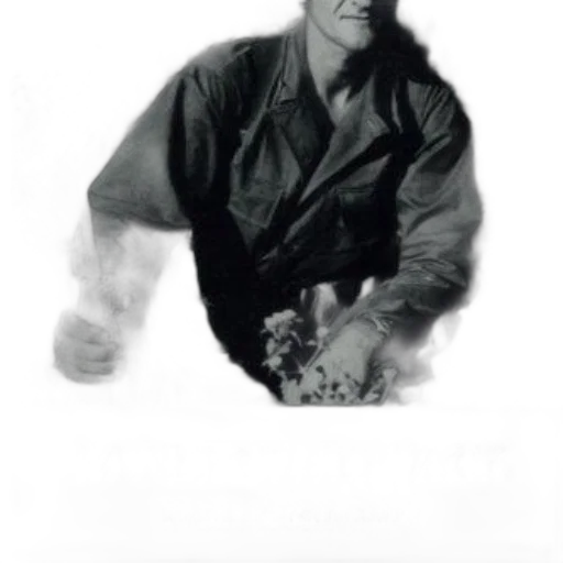 jacket, staff, face, weapon transparent PNG cut-out