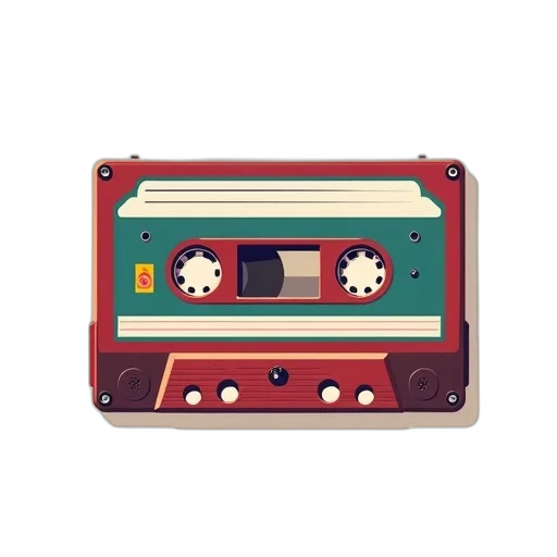 pixel art, concept art, 3d render, cassette transparent PNG cut-out